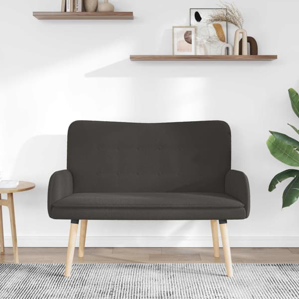 2-sits soffa Mörkgrå 115 x 61 x 87 cm Bouclé