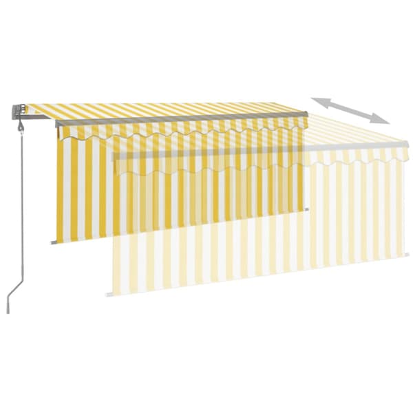 Automatiserad markis vindsensor rullgardin LED 3x2,5m gul/vit