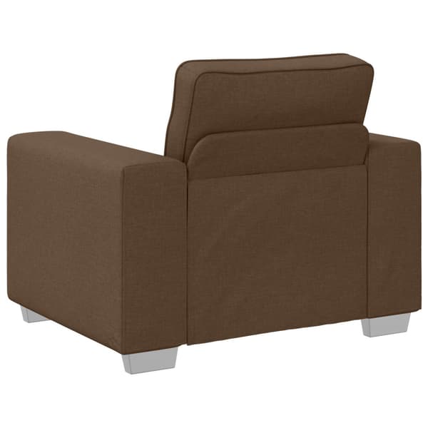 Soffa 3 st Brun Linnenblandad tyg