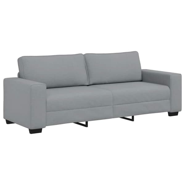 3-sitssoffa ljusgrå 220x77x82 cm tyg