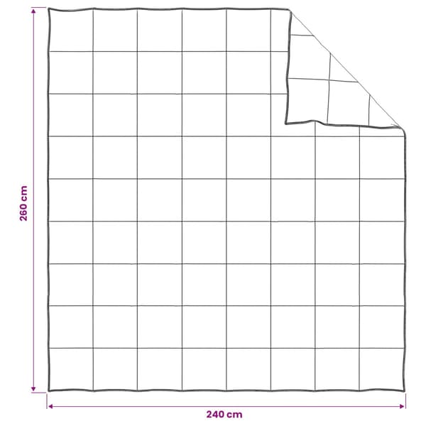 Täcksätt med kudde Vit 240 x 260 cm Bomull, Bambu, Polyester