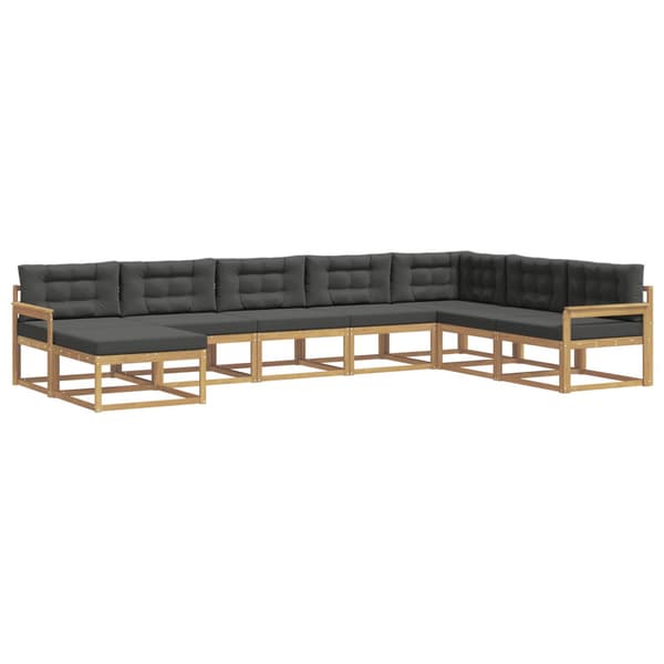 Utomhussoffset 8 pcs Vit och antracit