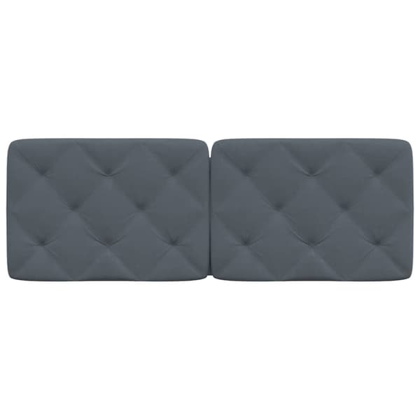 Headboard Cushion Dark Grey 140 cm Velvet