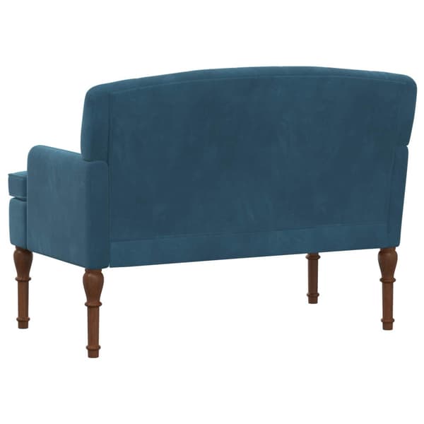 Loveseat med knapprapport Blå 111 x 65 x 79 cm Sammet