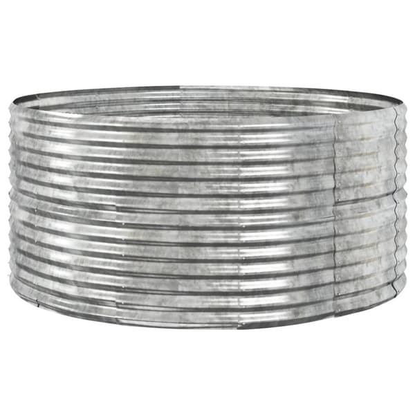 Odlingslåda silver 140x140x68 cm galvaniserat stål