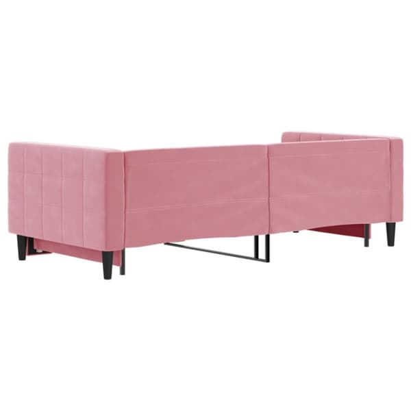 Dagbädd utdragbar rosa 90x200 cm sammet