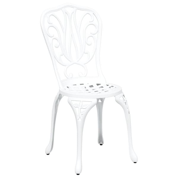 Trädgårds Bistro Set 3 pcs Vit Aluminium