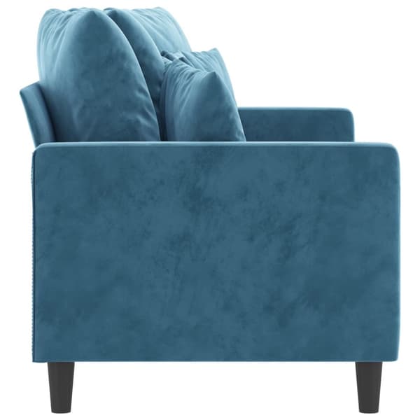 2-sitssoffa blå 140 cm sammet