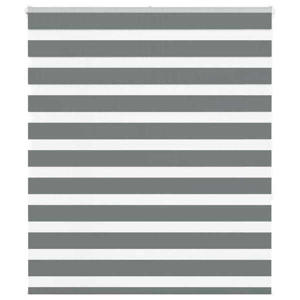 Rullgardin zebra mörkgrå 120x150 cm tyg bredd 115,9cm polyester