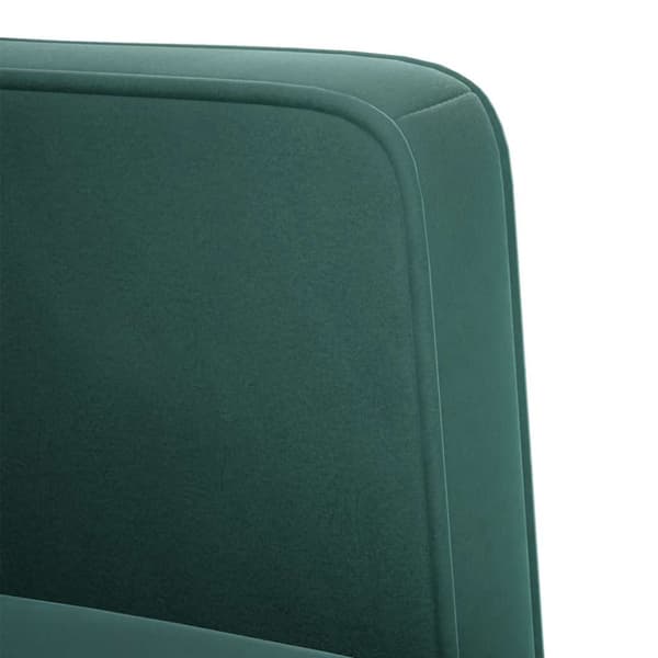 Loveseat soffa mörkgrön 111 cm sammet