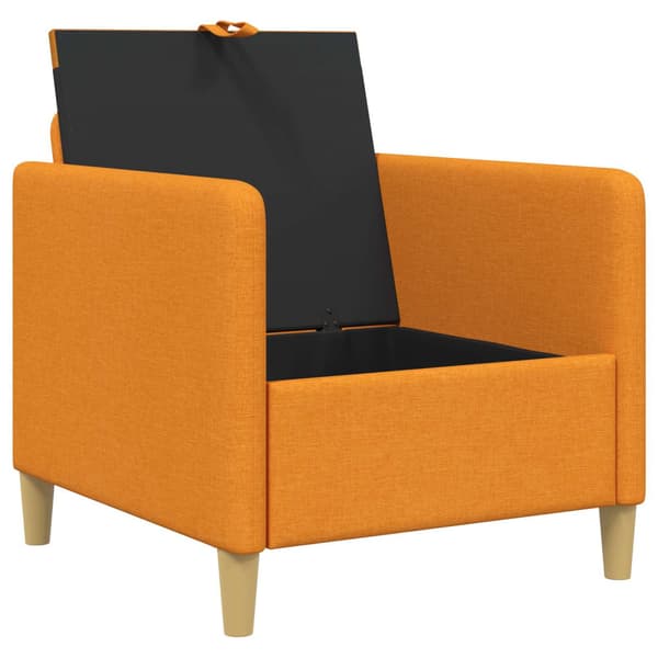 Soffa med förvaring Mörkgul 72 x 78 x 87 cm Polyester