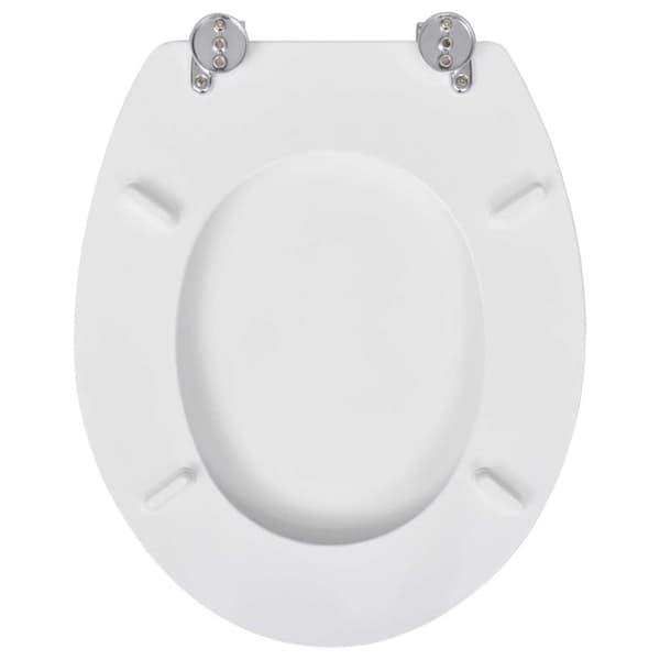 Toalettsitsar med lock 2 st MDF vit