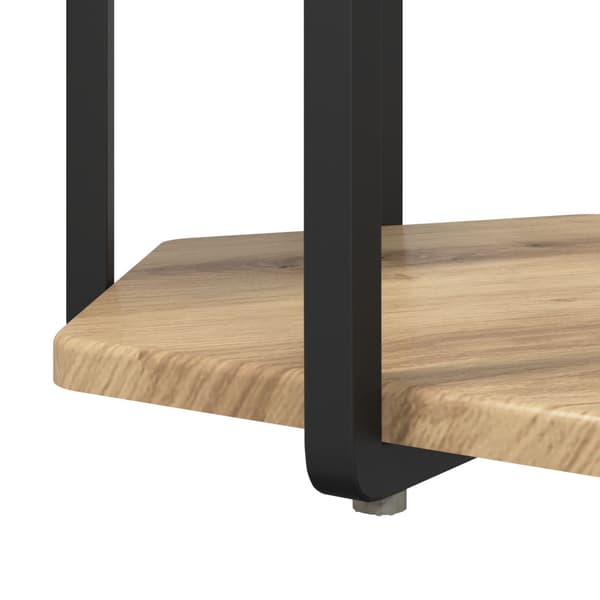 Sidobordsset med hylla 2 pcs Brun