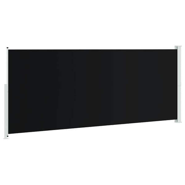 Infällbar sidomarkis 200x500 cm svart