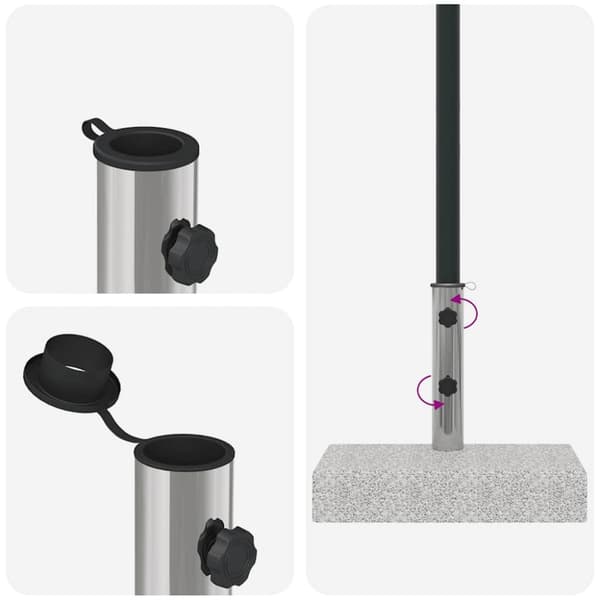 Parasollfot granit rektangulär 25 kg