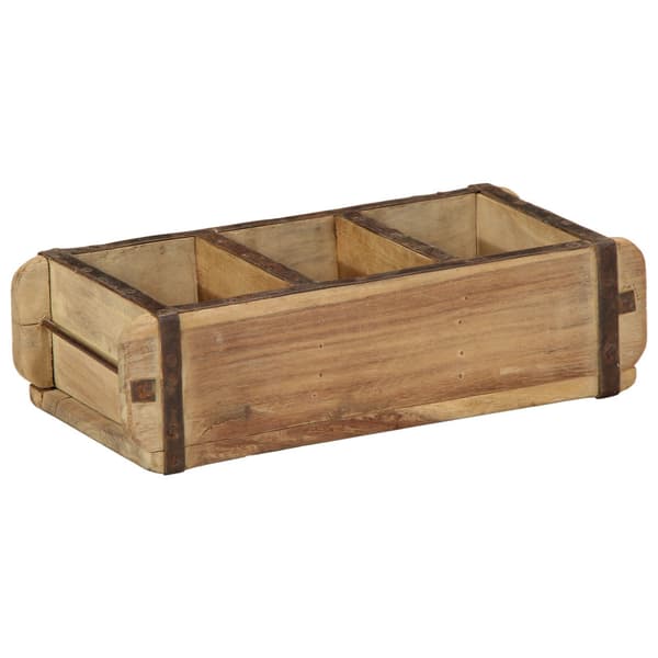 Bricka 4 pcs Brun 30 x 14 x 9 cm Solid återvunnen trä