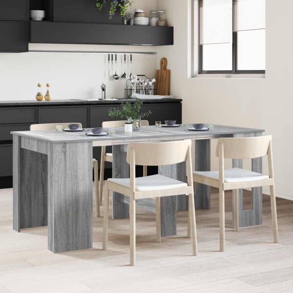 Matbord 180 x 85 x 75 cm Konstruerat trä Grå Sonoma Rektangulär