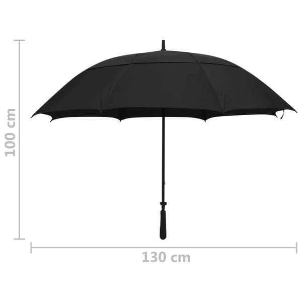Paraply svart 130cm