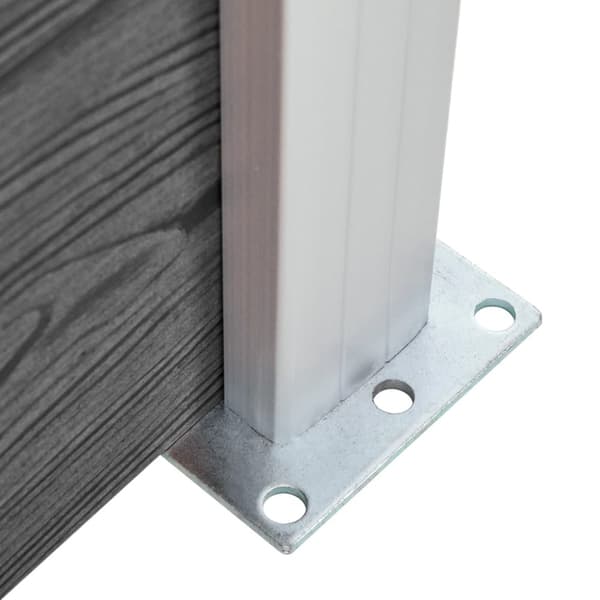 Staketpanel WPC 175x146 cm svart