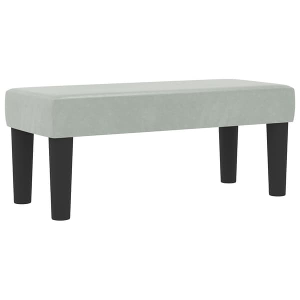Bäddfjäder med madrass Ljusgrå 90 x 190 cm Sammet