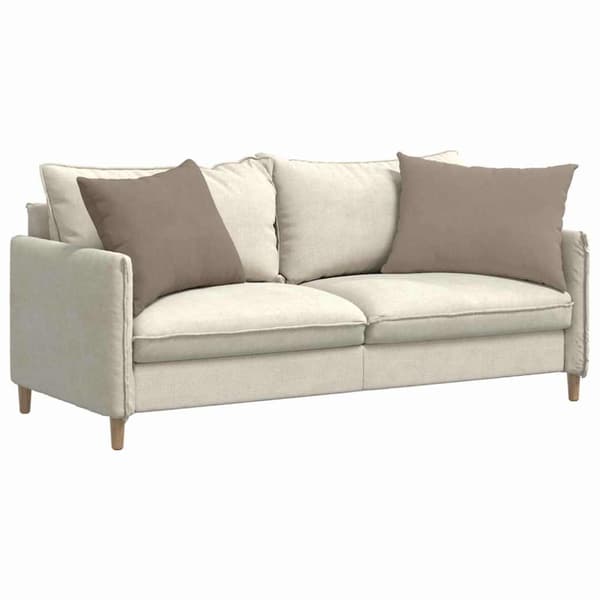 Sofakuddar 2 pcs Taupe 70 x 50 cm tyg