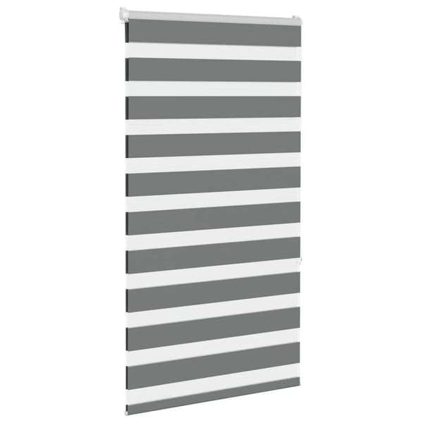 Rullgardin zebra mörkgrå 75x150 cm tyg bredd 70,9 cm polyester