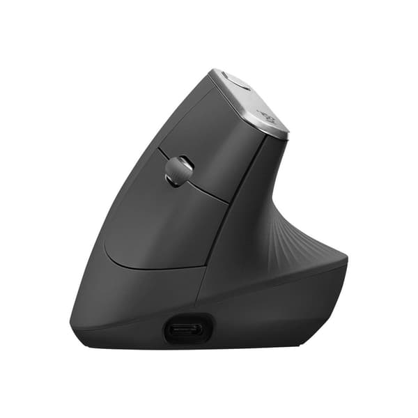 Logitech MX Vertical - vertikal mus - USB, Bluetooth, 2.4 GHz - grafit