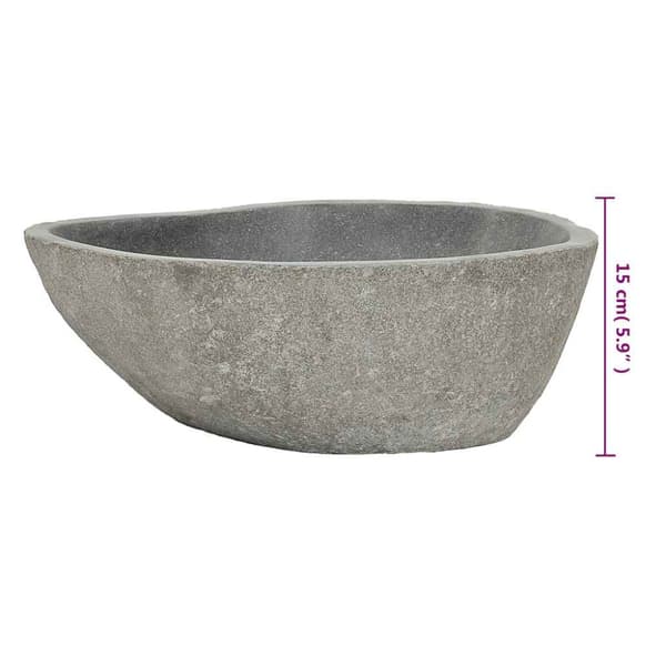Handfat flodsten oval (37-46)x(29-36) cm
