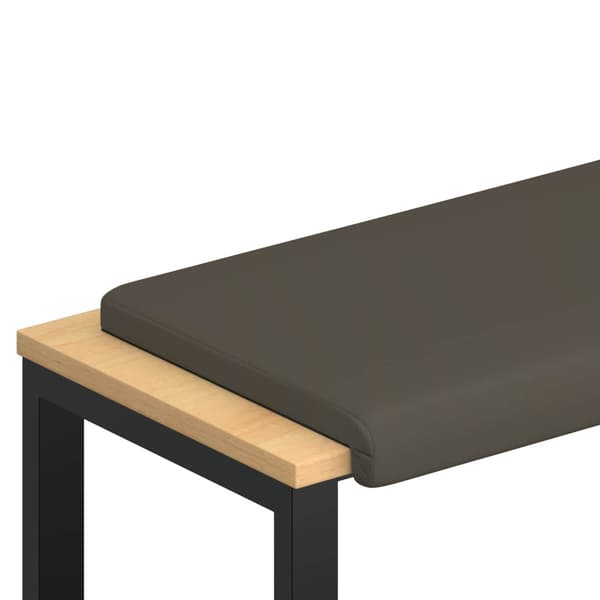 Bänk kudde Konstläder Grå Djup 35 cm