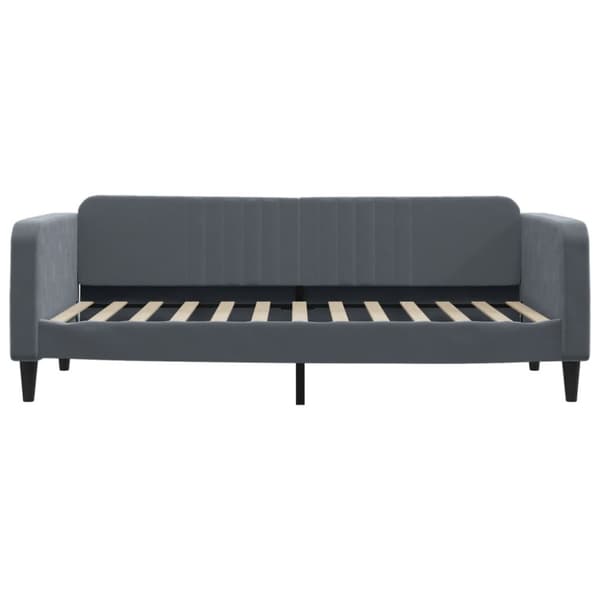 Dagbädd utdragbar mörkgrå 90x200 cm sammet