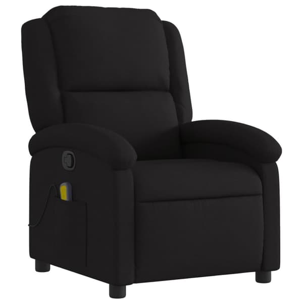 Massagefåtölj svart tyg