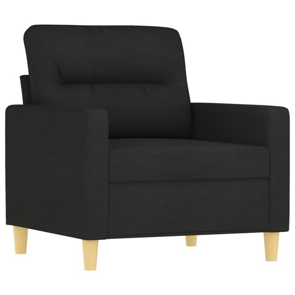 Fåtölj svart 60 cm tyg