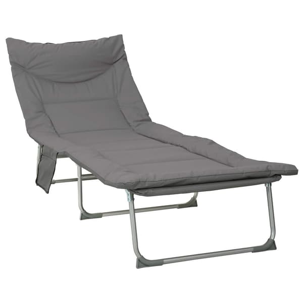 Hopfällbar solstol med kudde 2 pcs Antracit