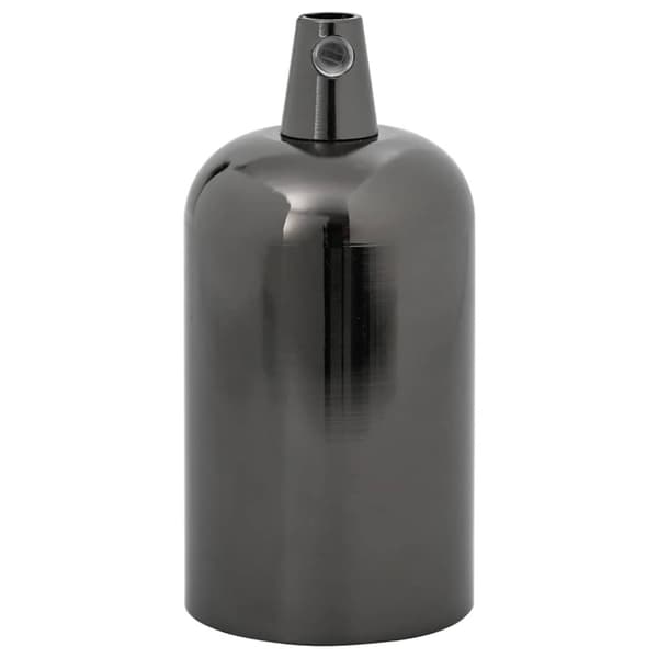 Lamphållare 2 st blank svart E27