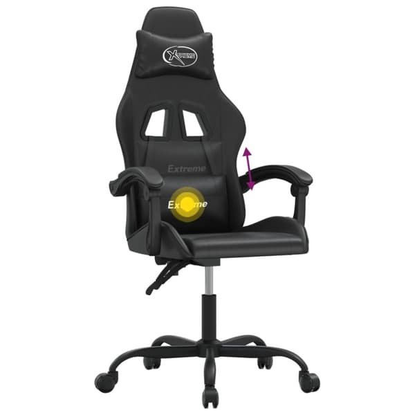 Gamingstol svart konstläder