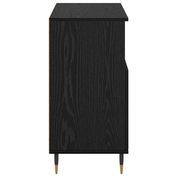 Skåp 3 pcs Svart Ek