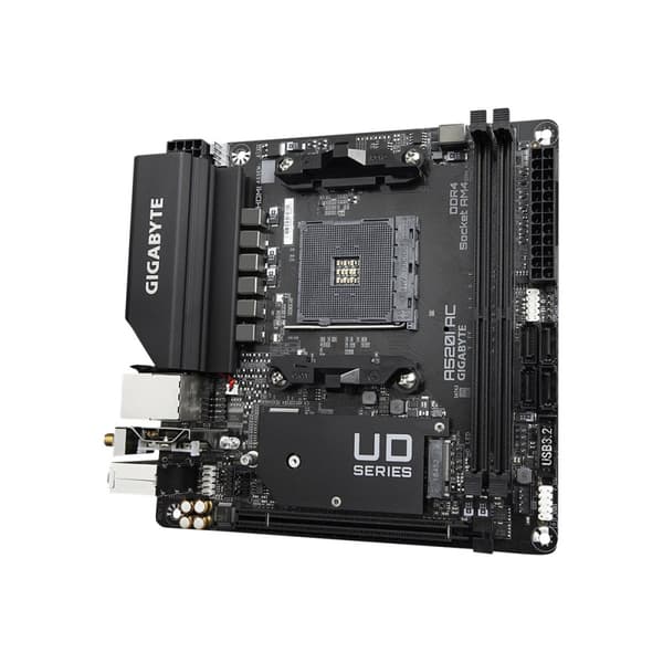 Gigabyte A520I AC - 1.0 - moderkort - mini ITX - Socket AM4 - AMD A520