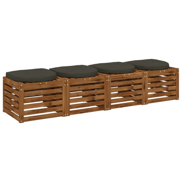 4-delade Sittdynor 4 st 100% Polyester Antracit 40 x 40 x 5 cm
