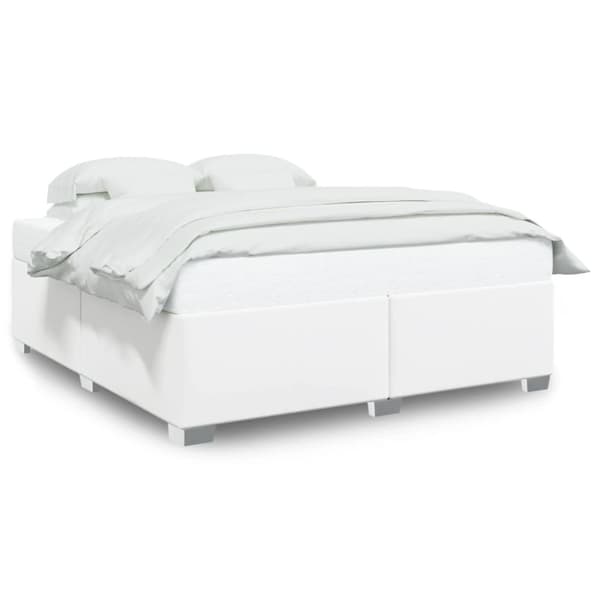 Sängram vit 200x200 cm konstläder