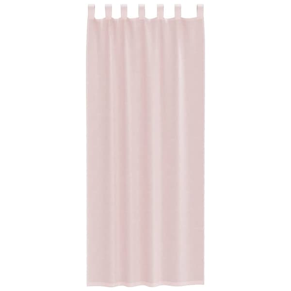 Voile gardiner med stångfickor 2 st ljusrosa