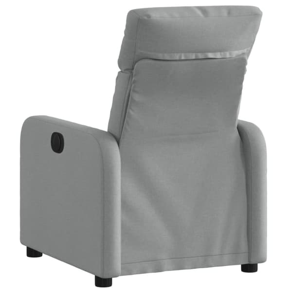 Reclinerfåtölj ljusgrå tyg