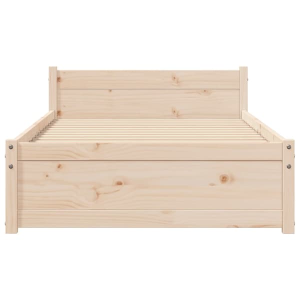 Sängram massivt trä 75x190 cm