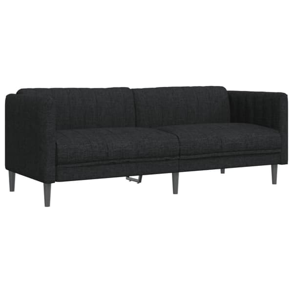 Soffgrupp 3 delar svart tyg