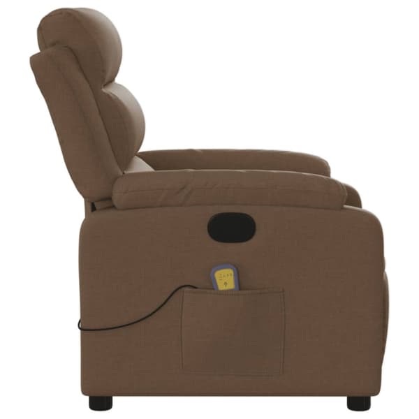 Massagefåtölj brun tyg