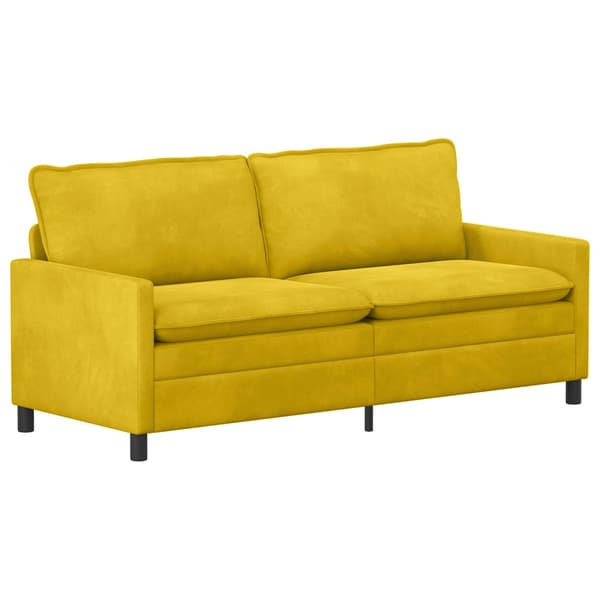 Soffa Gul 196 x 81 x 87,5 cm Sammet