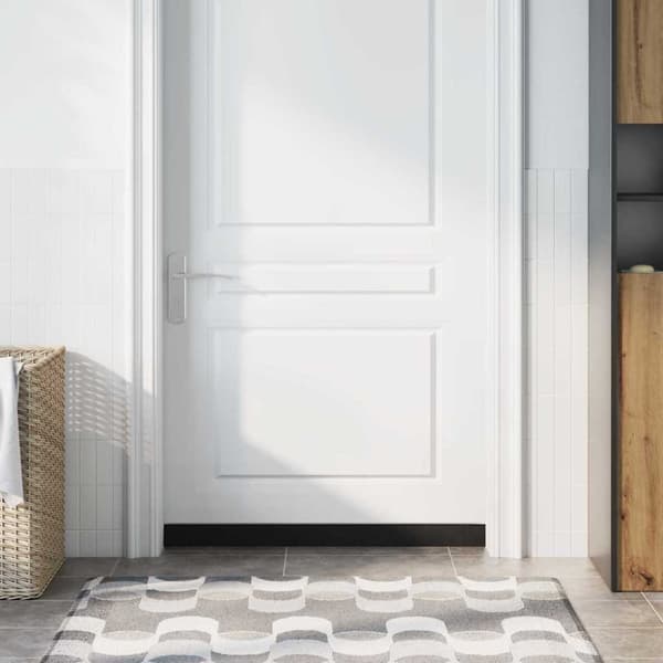 Självhäftande dörrborstlist 12 pcs Silver 100 cm