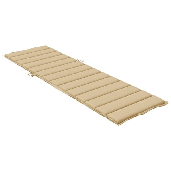Solsängsdyna melerad beige 200x60x4 cm tyg