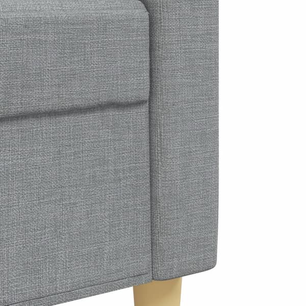Soffgrupp 3 delar ljusgrå tyg