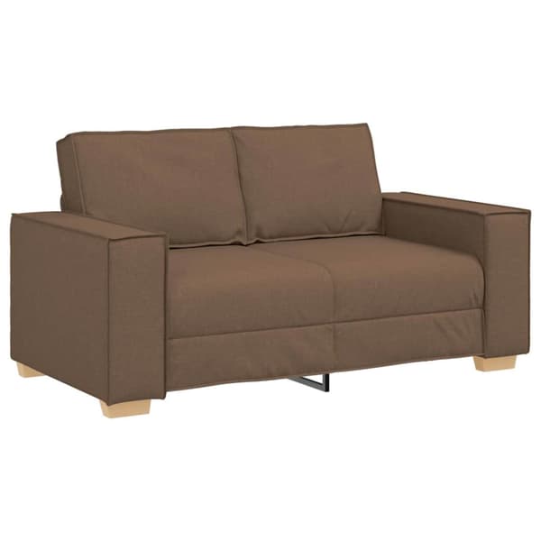 2-sitssoffa brun 160x78x84 cm tyg