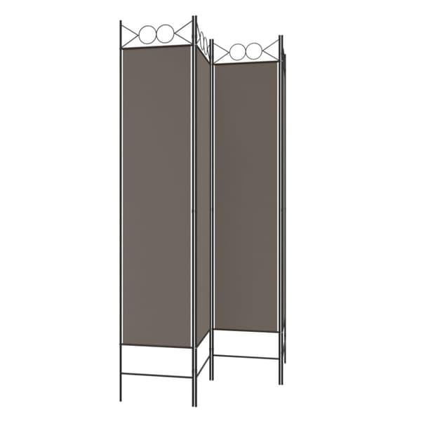 Rumsavdelare 4 paneler antracit 120x220 cm tyg